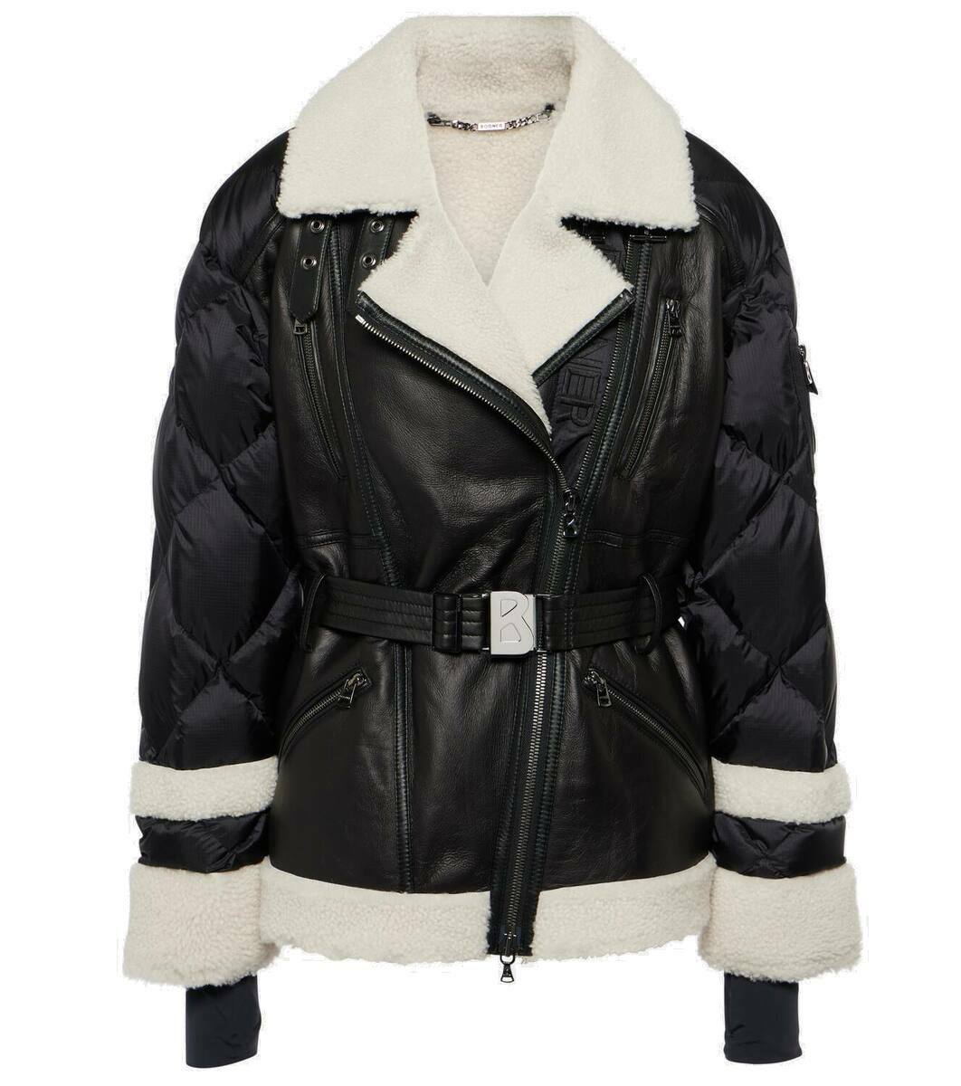 Bogner Luna leather and shearling down jacket Bogner