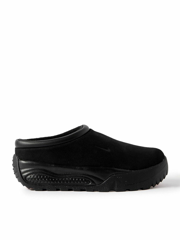 Photo: Nike - ACG Rufus Leather-Trimmed Suede Slip-On Sneakers - Black