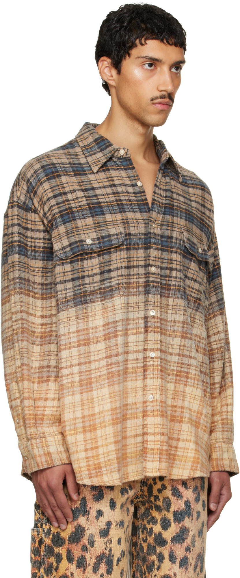 R13 Multicolor Boyfriend Shirt