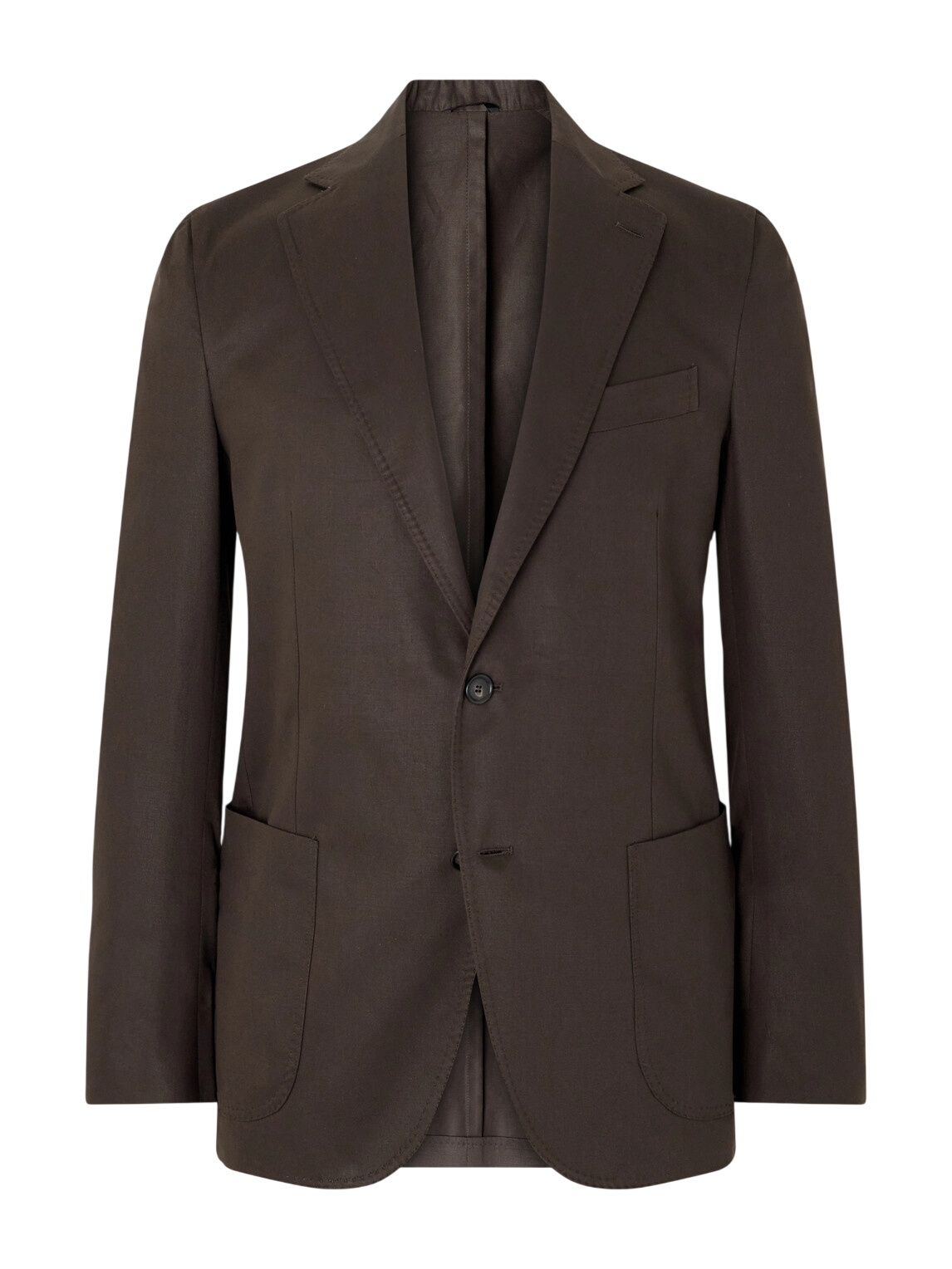De Petrillo - Vesuvio Slim-Fit Double-Breasted Cotton-Blend