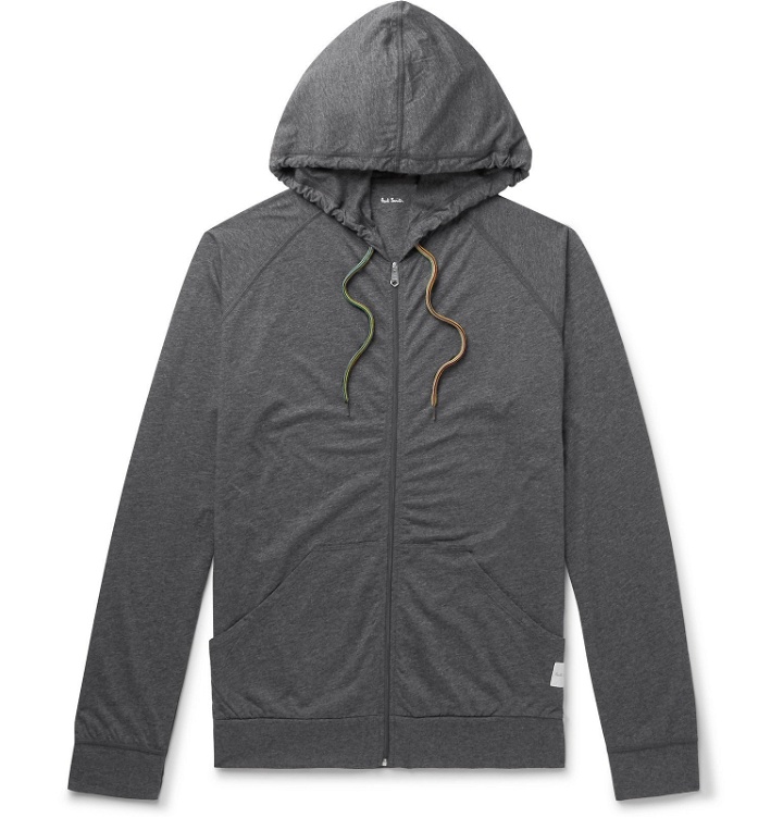 Photo: Paul Smith - Slim-Fit Cotton-Jersey Zip-Up Hoodie - Gray