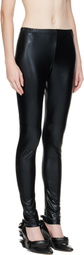 Junya Watanabe Black Nylon Stretch Leggings