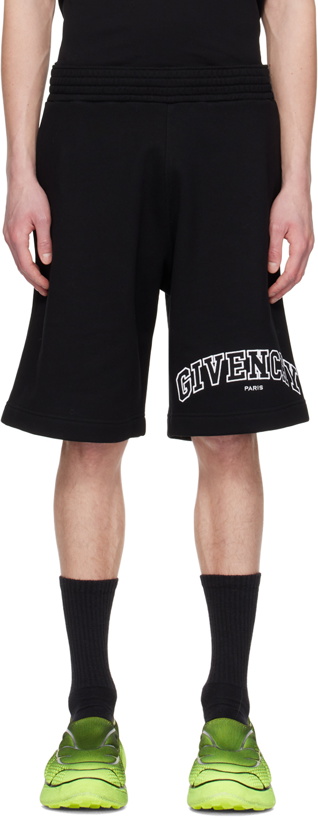 Photo: Givenchy Black Embroidered Shorts