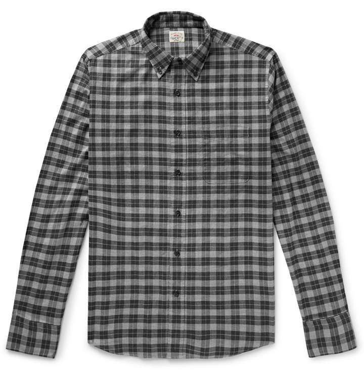 Photo: Faherty - Everyday Button-Down Collar Checked Stretch-Cotton Shirt - Gray