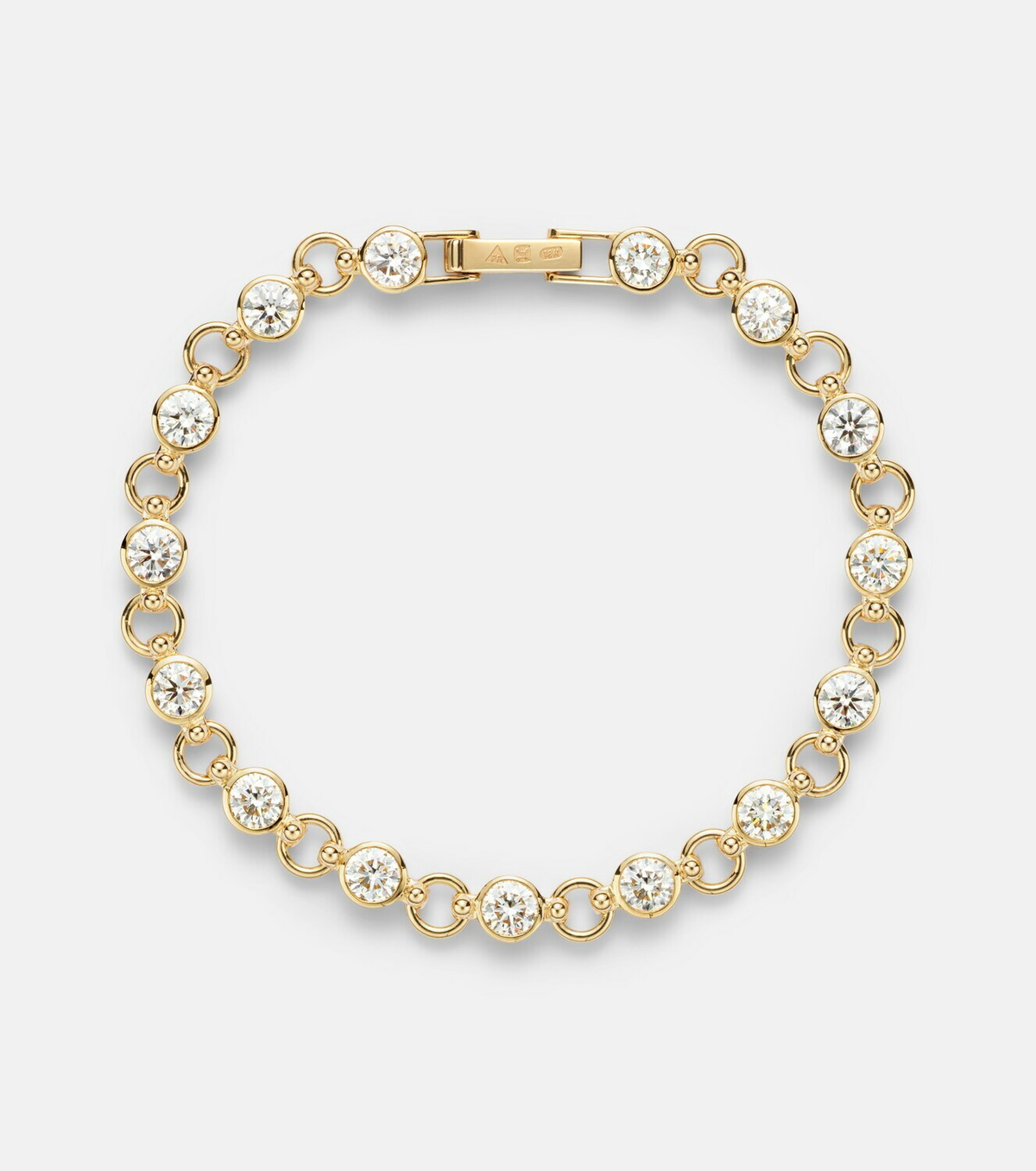 FoundRae Rivière 18kt gold chain bracelet with diamonds