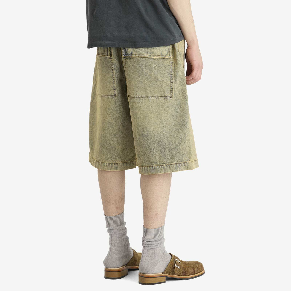 Entire Studios Men's Spar Denim Shorts in Surface Wave Entire Studios