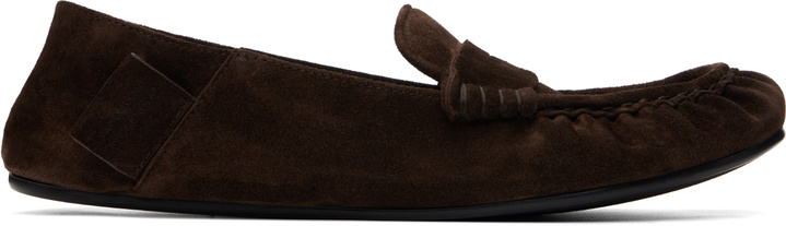 Photo: Acne Studios Brown Suede Saddle Loafers