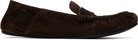 Acne Studios Brown Suede Saddle Loafers