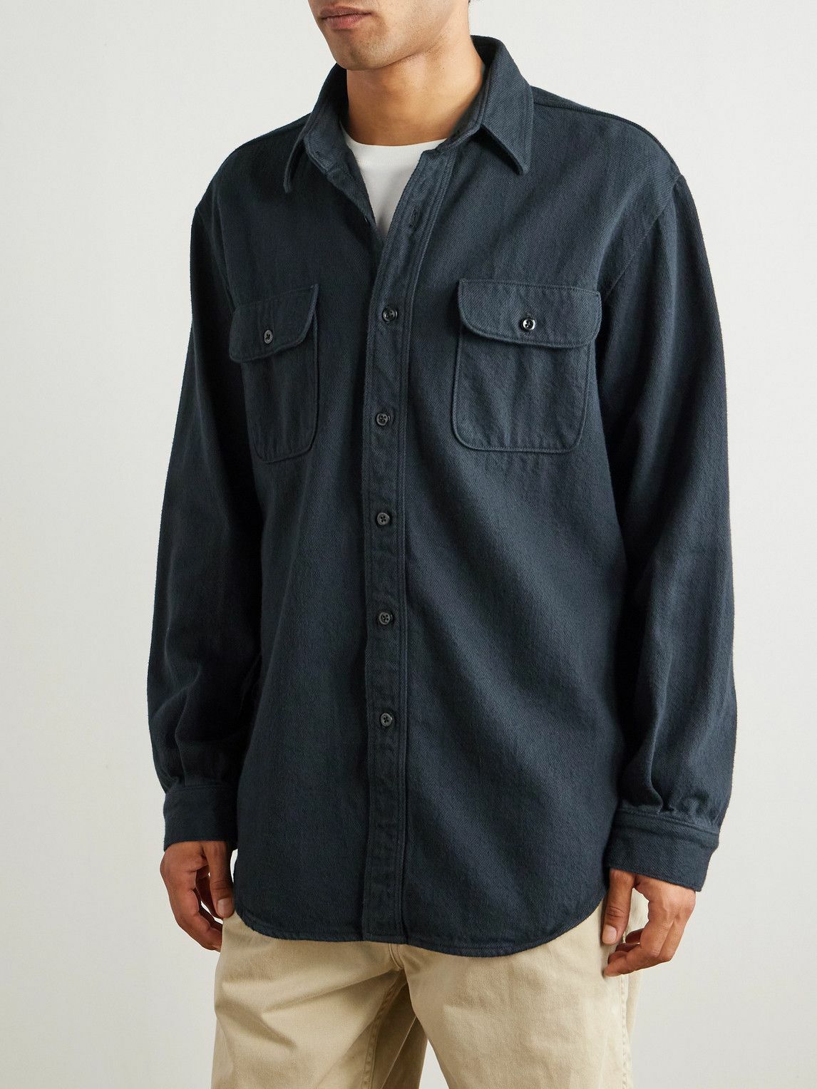 OrSlow - Organic Cotton-Flannel Shirt - Blue