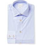 Paul Smith - Slim-Fit Cutaway-Collar Striped Cotton-Poplin Shirt - Blue