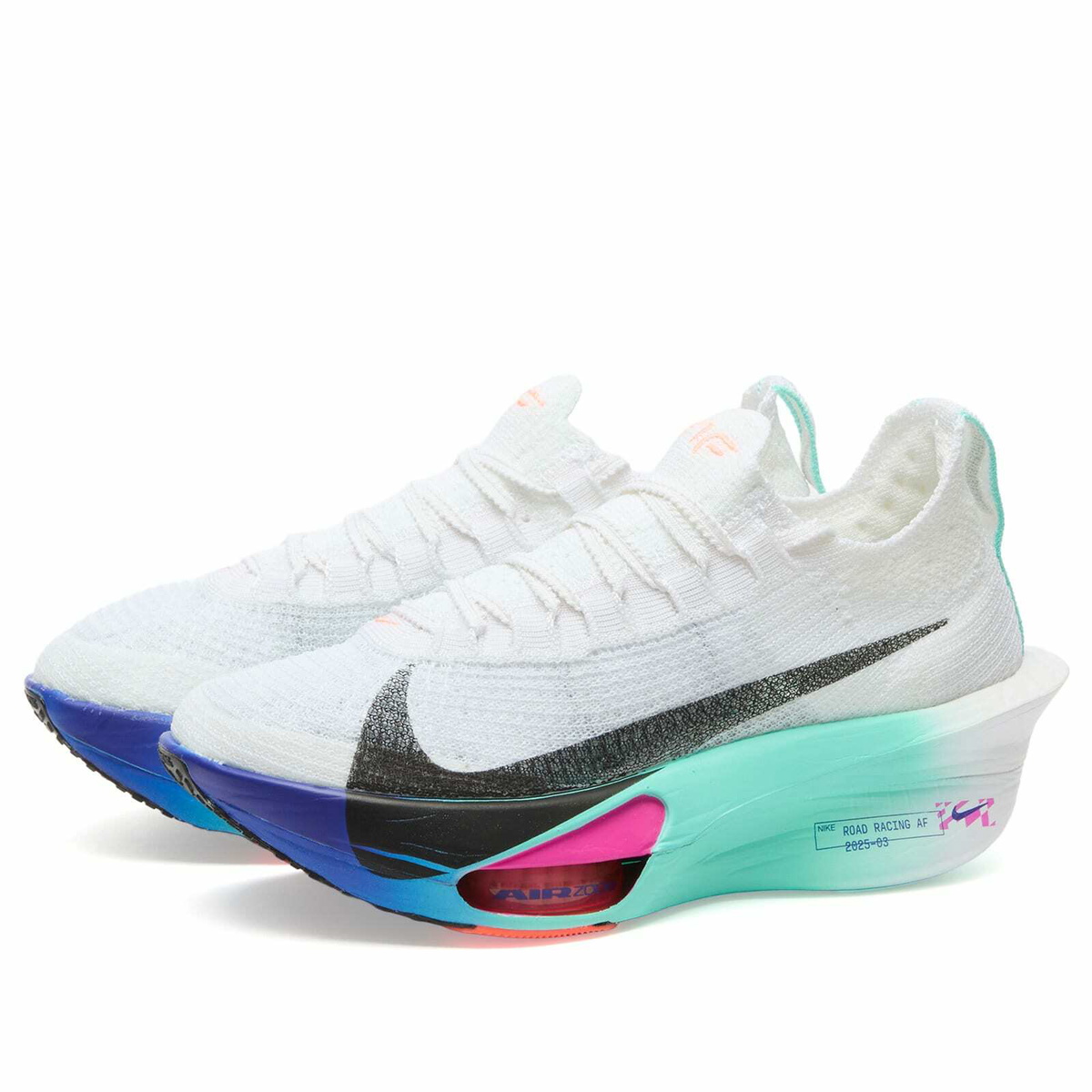Nike Alphafly 3 Sneaker in White/Black/Turquoise