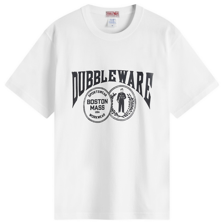 Photo: Dubbleware Men's Double Disc T-Shirt in White