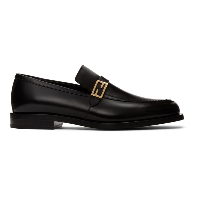 Fendi Black Forever Fendi Baguette Loafers Fendi