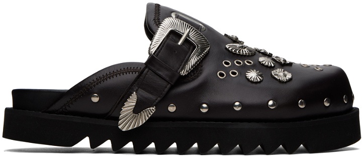 Photo: Toga Virilis SSENSE Exclusive Brown Studded Loafers