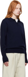 Studio Nicholson Navy Sark Polo