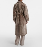 Brunello Cucinelli Shearling wrap coat