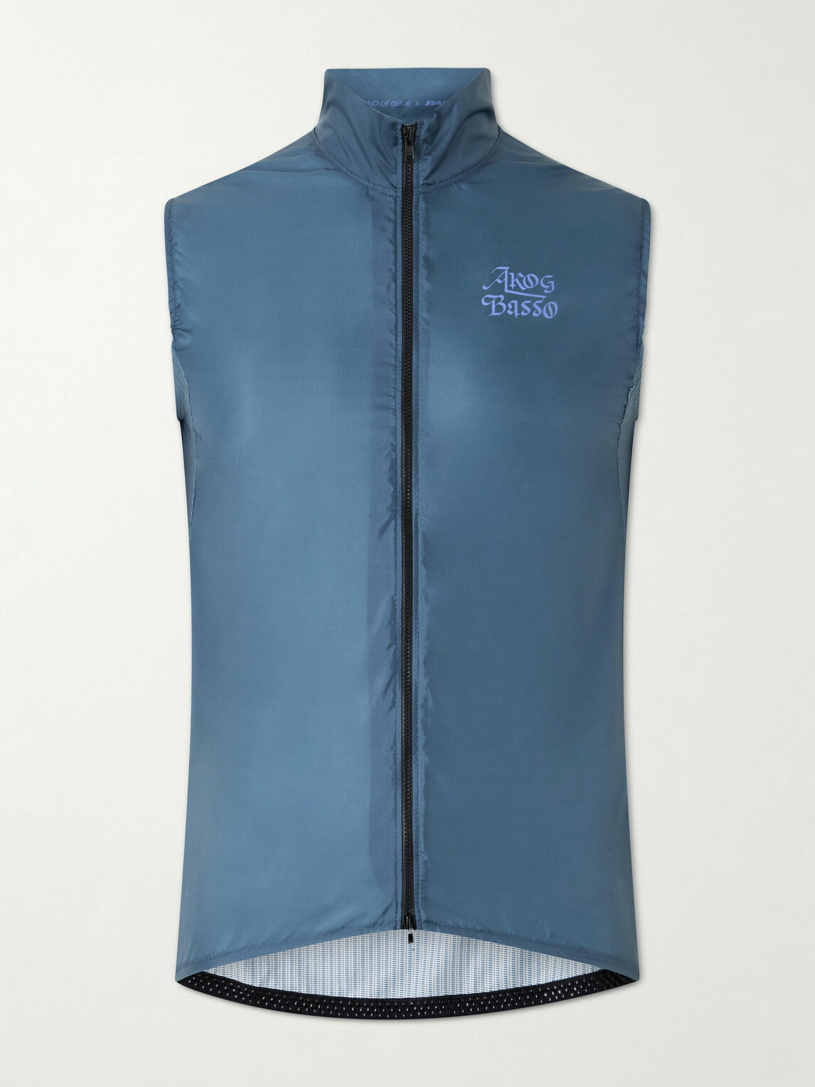 A Kind Of Guise - Basso Giro Alpino Logo-Print Shell Cycling Gilet - Blue