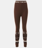 Perfect Moment Nordic intarsia high-rise wool leggings