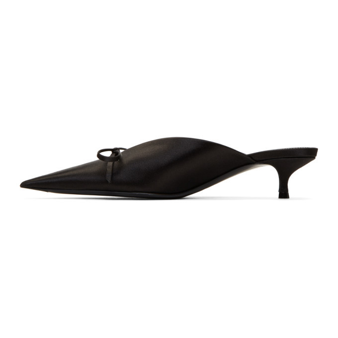 Balenciaga Black Satin Knife Mules Balenciaga