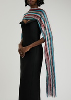 Missoni Zigzag-intarsia Fine-knit Scarf - Blue - One Size