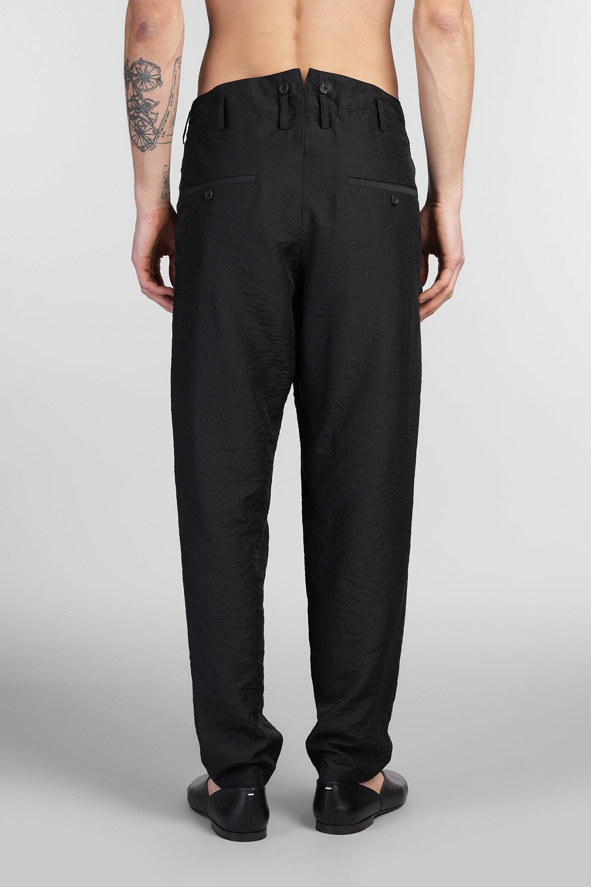 Yohji Yamamoto Pants In Black Rayon Yohji Yamamoto