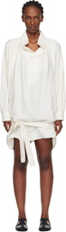 Kenzo Off-White Kenzo Paris Oversized Blouse Minidress