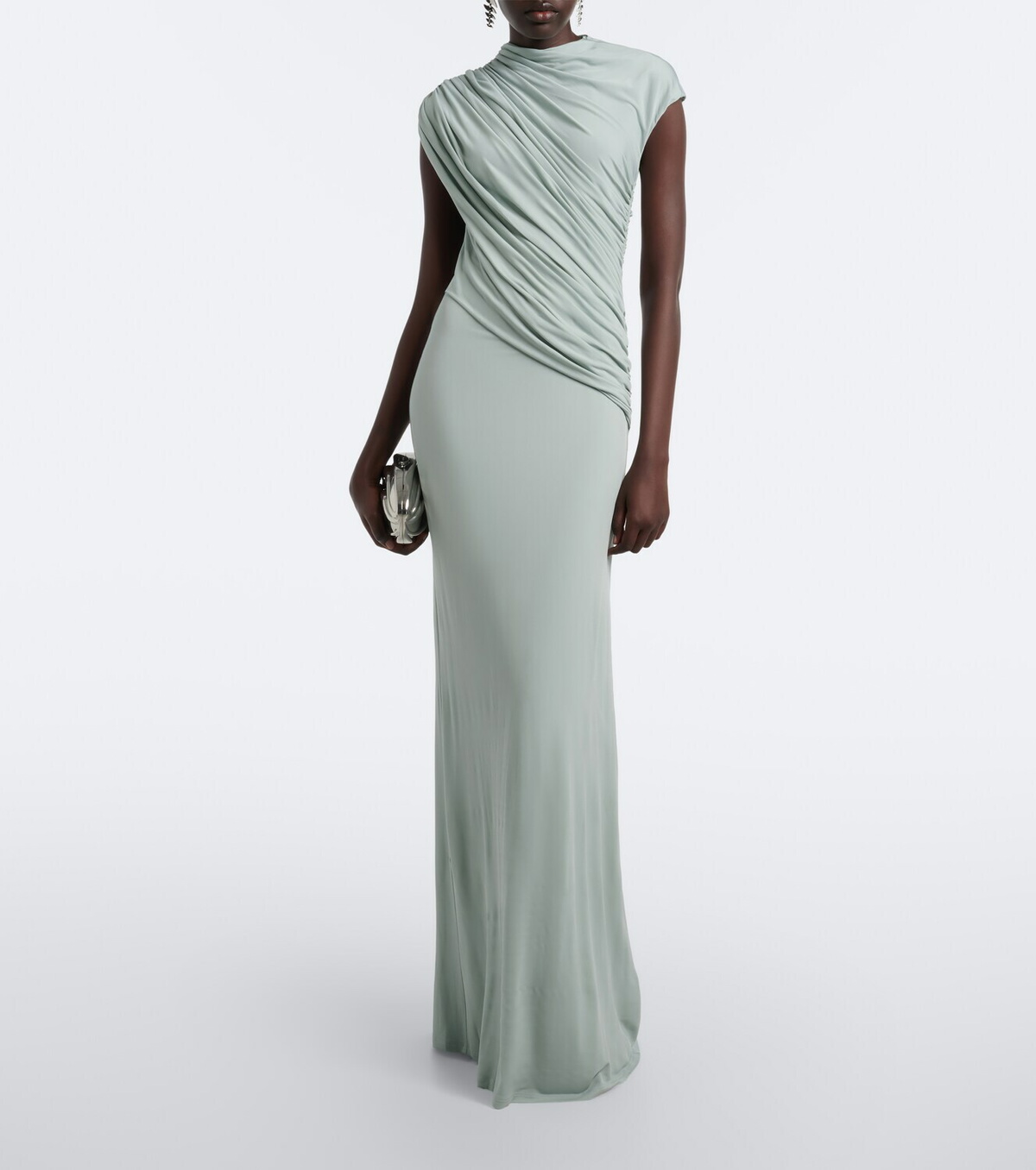 Tove Saffron draped jersey maxi dress