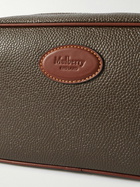 Mulberry - Leather-Trimmed Pebble-Grain Eco Scotchgrain Wash Bag