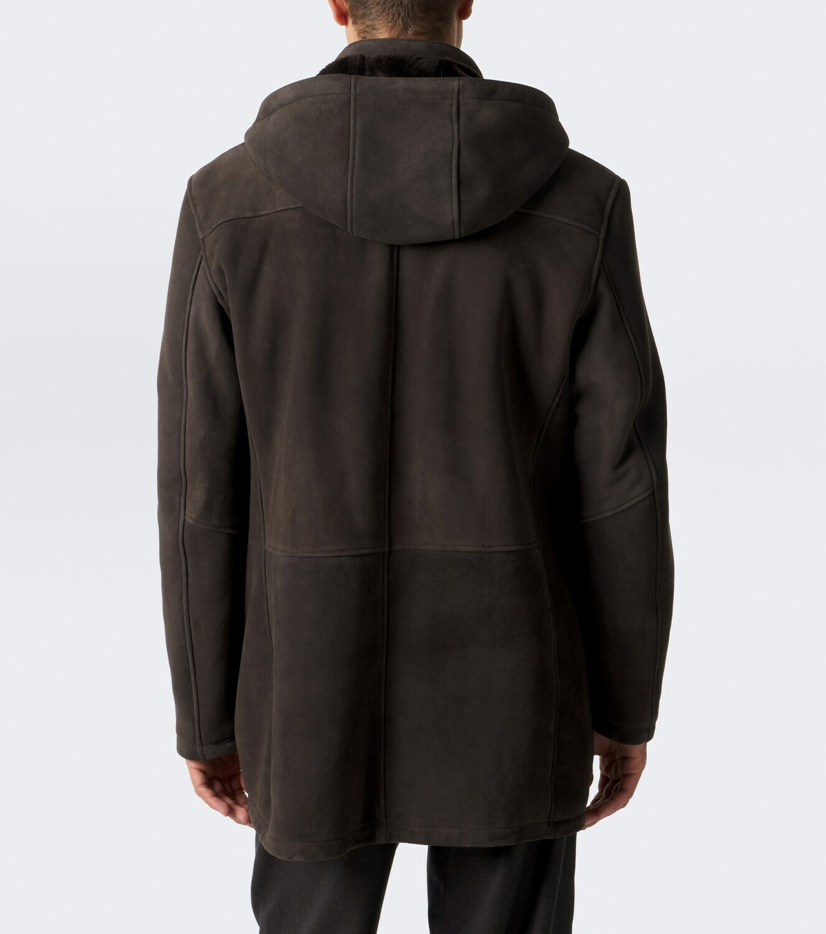 Thom Sweeney Hooded suede parka