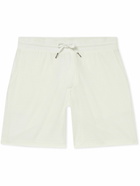 Frescobol Carioca - Augusto Wide-Leg Stretch-Terry Drawstring Shorts - Neutrals