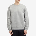 AMI Paris Men's Tonal Heart Crew Sweatshirt in Heather Grey