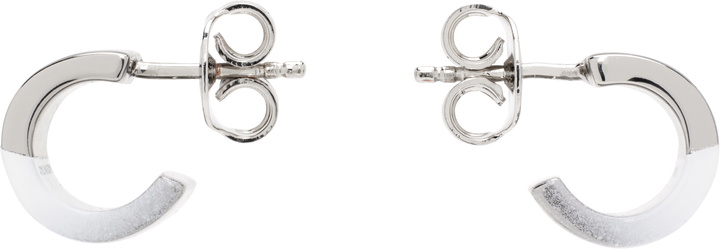 Photo: MM6 Maison Margiela Silver Minimal Logo Earrings