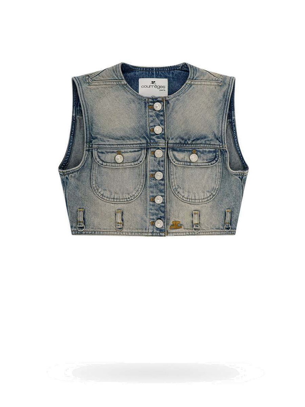 Photo: Courreges Multiflex Blue Denim Blue Womens Blazers E Vest
