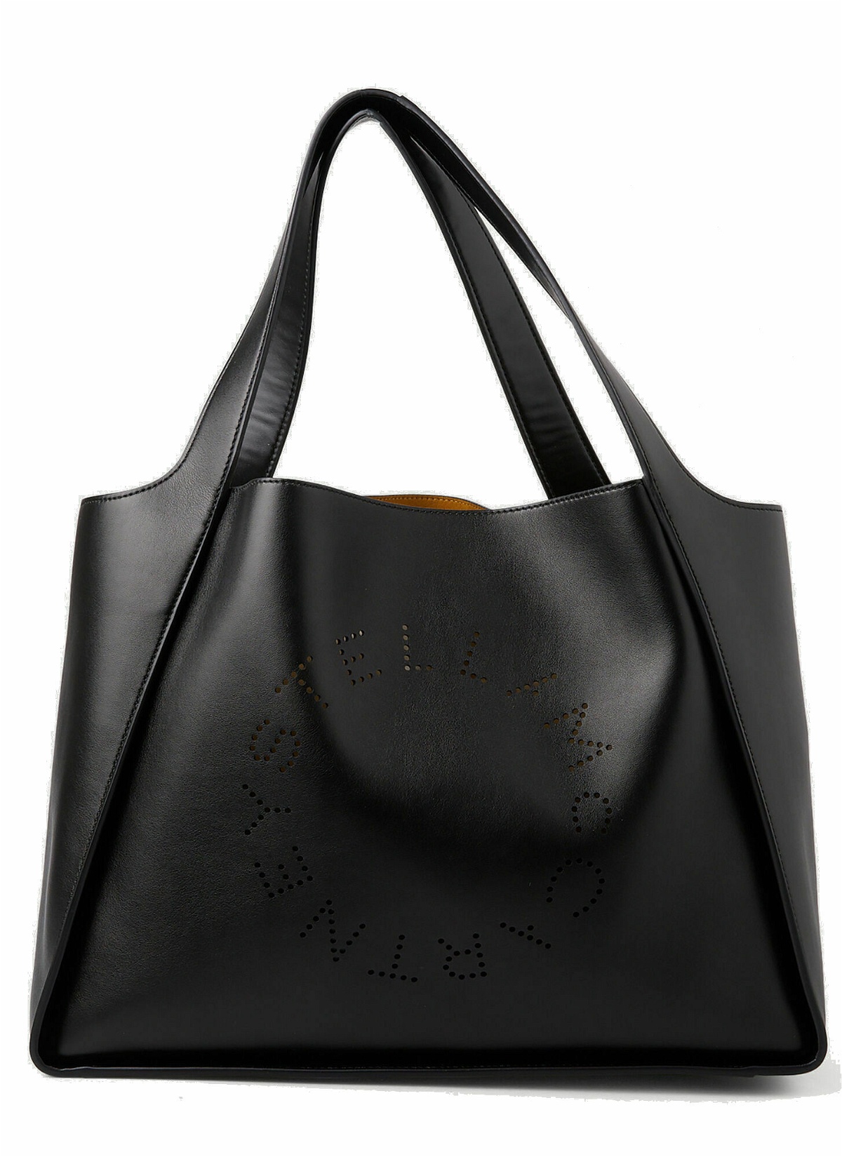 Perforated Logo Tote Bag in Black Stella McCartney