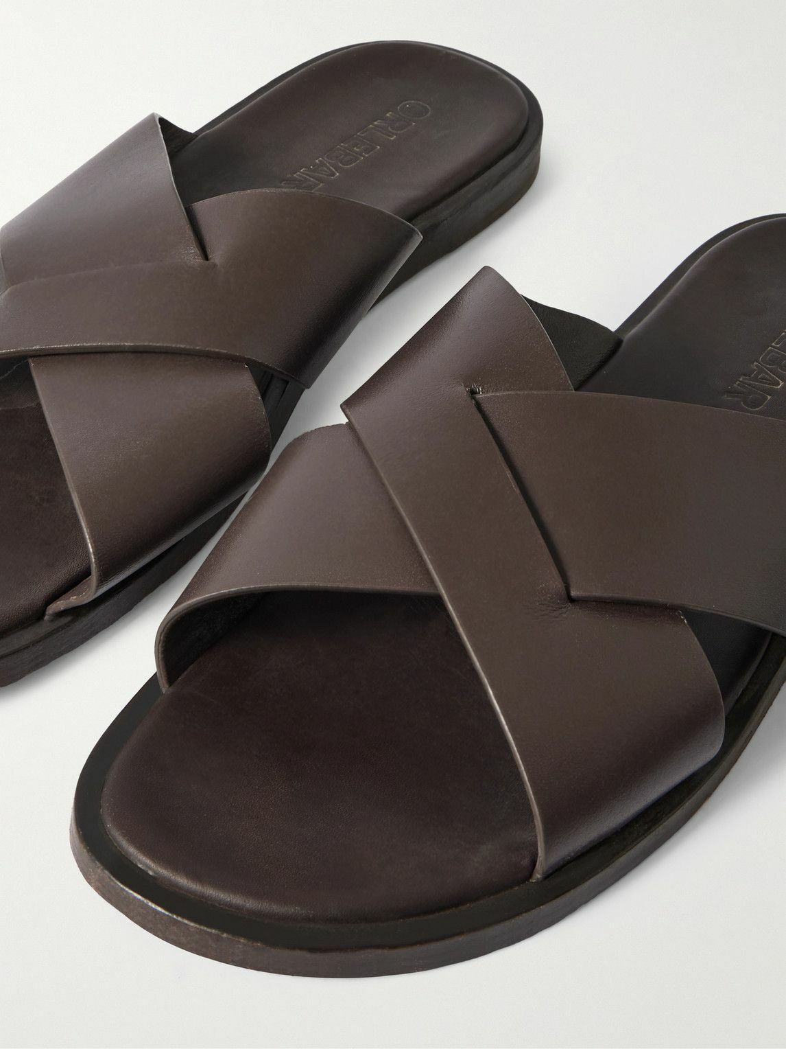 Orlebar Brown - Muro Leather Sandals - Brown