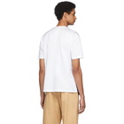 Junya Watanabe Navy and White Linen and Cotton T-Shirt