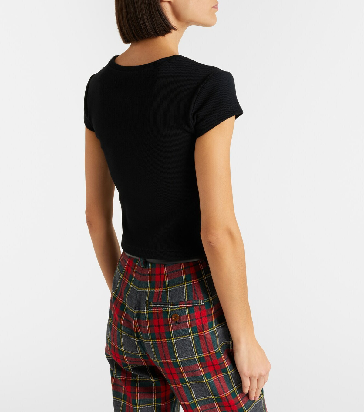 Vivienne Westwood Peru cropped cotton-blend jersey T-shirt