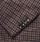 Lardini - Brown Unstructured Checked Cotton and Wool-Blend Blazer - Men - Brown