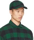 YMC Black & Green Check Cap