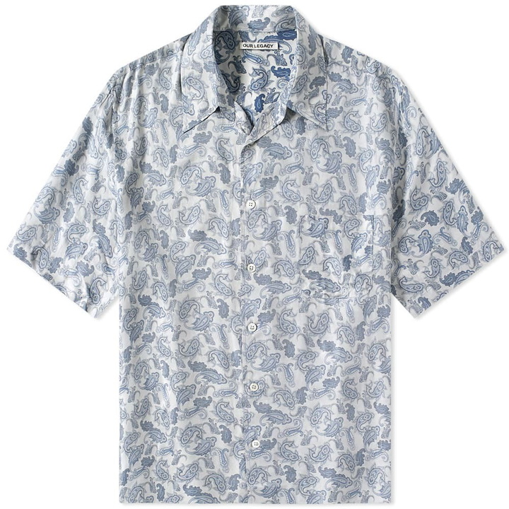 Photo: Our Legacy Classic Vacation Shirt Sun Blue Paisley