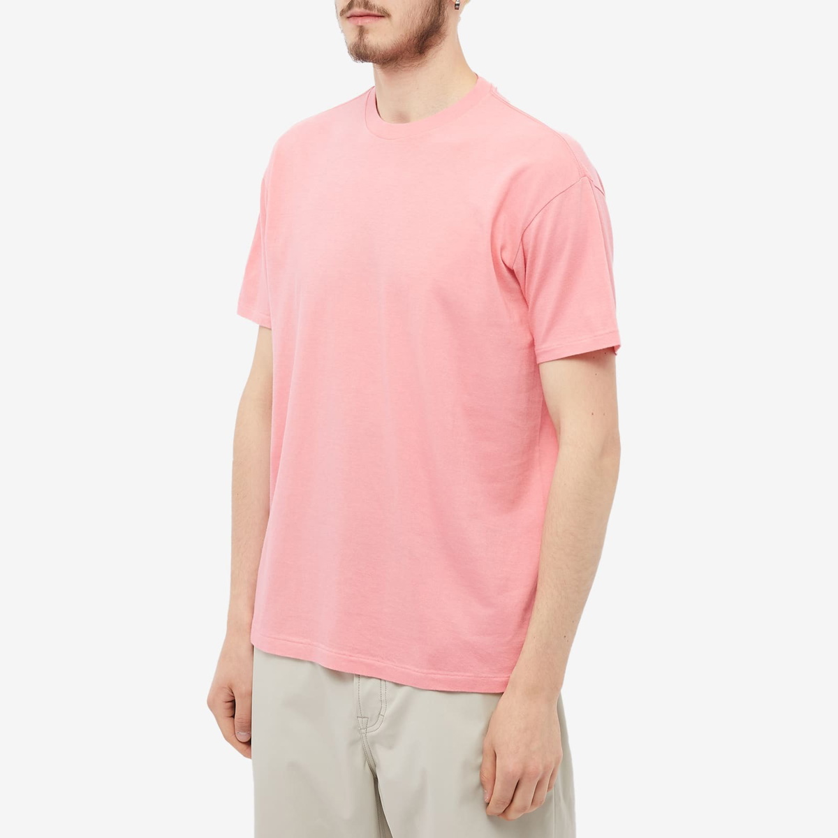 Auralee Short-Sleeve Cotton T-Shirt - Pink