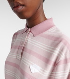 Prada Striped cotton piqué polo shirt