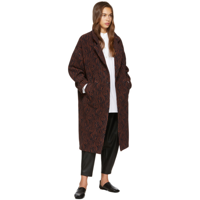 burgundy cocoon coat