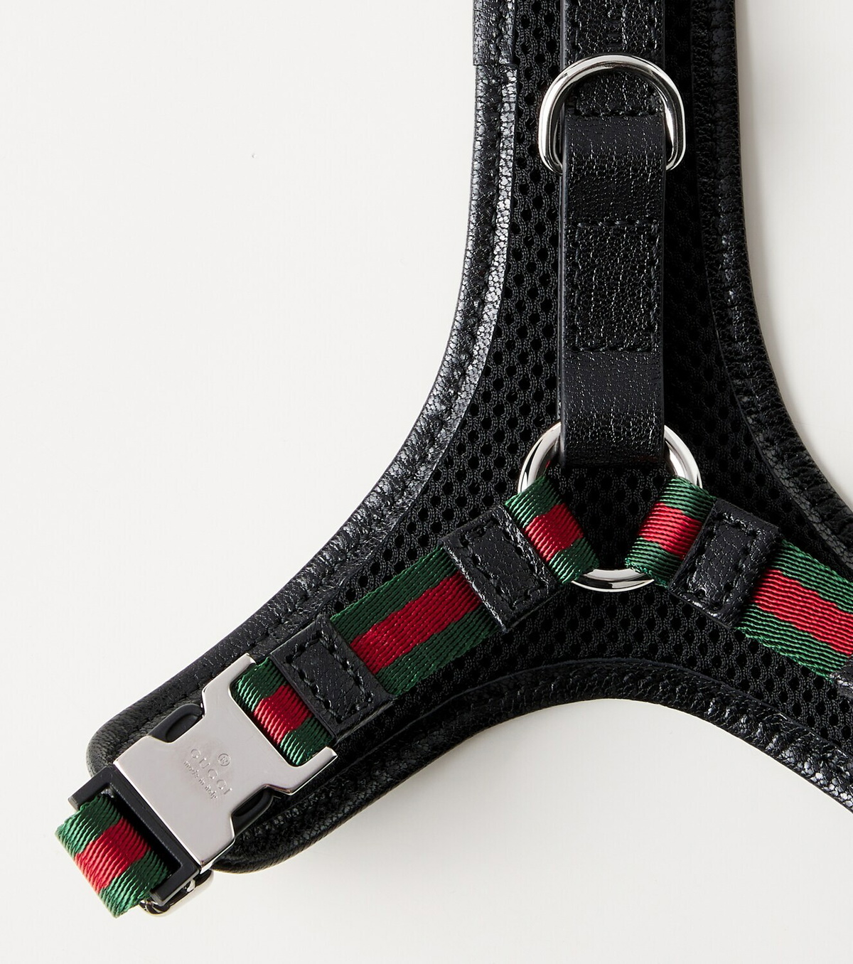 Gucci XS GG canvas leather-trimmed dog harness