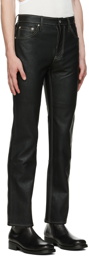 Séfr SSENSE Exclusive Black Londré Faux-Leather Trousers