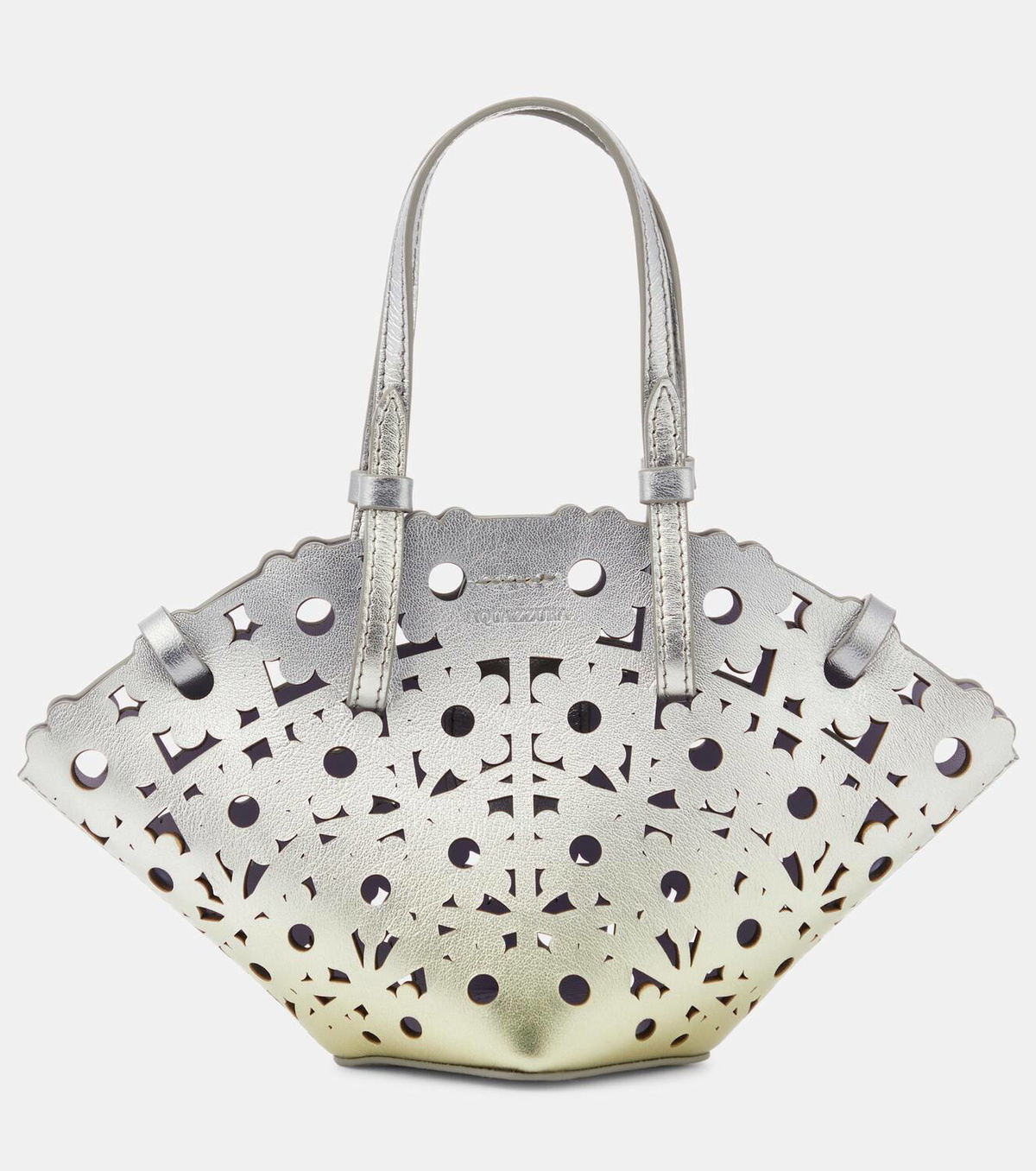 Aquazzura Daisy Mini metallic leather basket bag Aquazzura