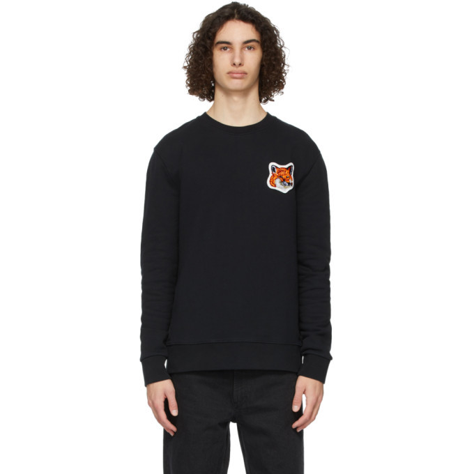 Photo: Maison Kitsune Black Velvet Fox Head Sweatshirt