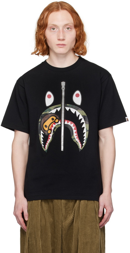 Photo: BAPE Black 1st Camo Milo Shark T-Shirt