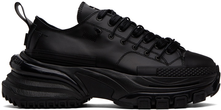 Photo: Wooyoungmi Black Double Lace Low Top Sneakers