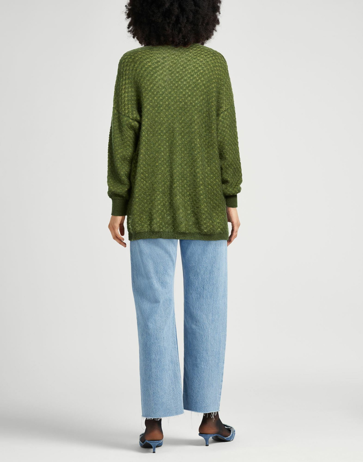Manila Grace Womens Cardigan in Green